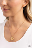 Flourishing Faith - Gold Necklace - Paparazzi Accessories Necklace Bedazzle Me Pretty Mobile Fashion Boutique
