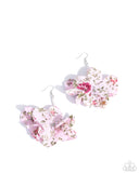 Flourishing Fantasia - Pink Earrings - Paparazzi Accessories Earrings Bedazzle Me Pretty Mobile Fashion Boutique