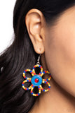 FLOWER Forward - Red Earrings - Paparazzi Accessories Earrings Bedazzle Me Pretty Mobile Fashion Boutique
