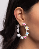 Flower Vine - Multi Earrings - Paparazzi Accessories Earrings Bedazzle Me Pretty Mobile Fashion Boutique