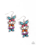 Fluttering Fantasy - Multi Earrings - Paparazzi Accessories Earrings Bedazzle Me Pretty Mobile Fashion Boutique