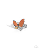 Fluttering Fidelity - Orange Ring - Paparazzi Accessories Ring Bedazzle Me Pretty Mobile Fashion Boutique