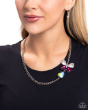Fluttering Finesse - Multi Necklace - Paparazzi Accessories Necklace Bedazzle Me Pretty Mobile Fashion Boutique