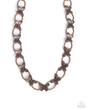Fluttering Form - Copper Complete Look - Paparazzi Accessories Bedazzle Me Pretty Mobile Fashion Boutique