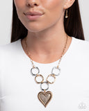 Focused Affection - Gold Necklace - Paparazzi Accessories Necklace Bedazzle Me Pretty Mobile Fashion Boutique
