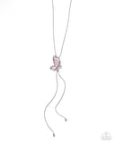 Focused Flutter - Pink Necklace - Paparazzi Accessories Necklace Bedazzle Me Pretty Mobile Fashion Boutique