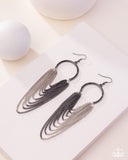 Focused Fringe - Black Earrings - Paparazzi Accessories Earrings Bedazzle Me Pretty Mobile Fashion Boutique