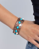 Folksy Fame - Copper Bracelet - Paparazzi Accessories Bracelet Bedazzle Me Pretty Mobile Fashion Boutique