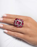 Follow Suit - Pink Ring - Paparazzi Accessories Ring Bedazzle Me Pretty Mobile Fashion Boutique