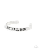Football Mom - Silver Bracelet - Paparazzi Accessories Bracelet Bedazzle Me Pretty Mobile Fashion Boutique