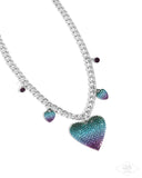 For the Most HEART - Purple Necklace - Paparazzi Accessories Necklace Bedazzle Me Pretty Mobile Fashion Boutique