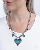 For the Most HEART - Purple Necklace - Paparazzi Accessories Necklace Bedazzle Me Pretty Mobile Fashion Boutique