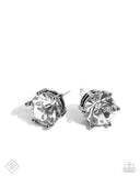 Forceful Facets - Black Post Earrings - Paparazzi Accessories Post Earrings Bedazzle Me Pretty Mobile Fashion Boutique