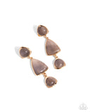 Foreign Exchange - Brown Post Earrings - Paparazzi Accessories Post Earrings Bedazzle Me Pretty Mobile Fashion Boutique