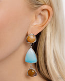 Foreign Exchange - Multi Post Earrings - Paparazzi Accessories Post Earrings Bedazzle Me Pretty Mobile Fashion Boutique