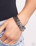 Forest Feel - Black Bracelet - Paparazzi Accessories Bracelet Bedazzle Me Pretty Mobile Fashion Boutique