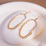 Forever Fringe - Gold Earrings - Paparazzi Accessories Earrings Bedazzle Me Pretty Mobile Fashion Boutique