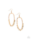 Forever Fringe - Gold Earrings - Paparazzi Accessories Earrings Bedazzle Me Pretty Mobile Fashion Boutique