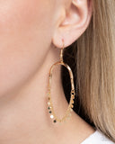 Forever Fringe - Gold Earrings - Paparazzi Accessories Earrings Bedazzle Me Pretty Mobile Fashion Boutique