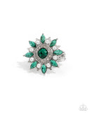 Forge Ahead - Green Ring - Paparazzi Accessories Ring Bedazzle Me Pretty Mobile Fashion Boutique