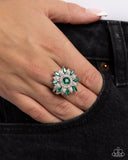 Forge Ahead - Green Ring - Paparazzi Accessories Ring Bedazzle Me Pretty Mobile Fashion Boutique