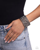 Forged Fashion - Silver Bracelet - Paparazzi Accessories Bracelet Bedazzle Me Pretty Mobile Fashion Boutique