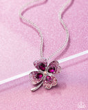 Four Leaf Fashion - Pink Necklace - Paparazzi Accessories Necklace Bedazzle Me Pretty Mobile Fashion Boutique