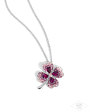 Four Leaf Fashion - Pink Necklace - Paparazzi Accessories Necklace Bedazzle Me Pretty Mobile Fashion Boutique
