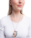 Fox Frame - Multi Necklace - Paparazzi Accessories Necklace Bedazzle Me Pretty Mobile Fashion Boutique