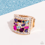 Framed Finess - Multi Ring - Paparazzi Accessories Ring Bedazzle Me Pretty Mobile Fashion Boutique