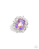 Framed Flourish - Purple Ring - Paparazzi Accessories Ring Bedazzle Me Pretty Mobile Fashion Boutique
