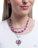 Frankly Flirting - Pink Necklace - Paparazzi Accessories Necklace Bedazzle Me Pretty Mobile Fashion Boutique