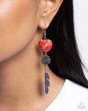 Free-Spirited Fame - Red Earrings - Paparazzi Accessories Earrings Bedazzle Me Pretty Mobile Fashion Boutique