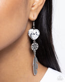 Free-Spirited Fame - White Earrings - Paparazzi Accessories Earrings Bedazzle Me Pretty Mobile Fashion Boutique