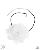 French Facade - White Necklace - Paparazzi Accessories Necklace Bedazzle Me Pretty Mobile Fashion Boutique