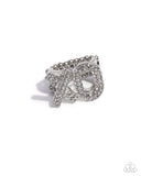 French Kisses - White Ring - Paparazzi Accessories Ring Bedazzle Me Pretty Mobile Fashion Boutique