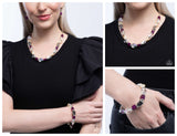 Frenetic Feeling - Purple Complete Look  - Paparazzi Accessories Bedazzle Me Pretty Mobile Fashion Boutique