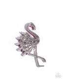Frenetic Flamingo - Pink Brooch - Paparazzi Accessories Brooch Bedazzle Me Pretty Mobile Fashion Boutique