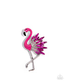 Frenetic Flamingo - Pink Brooch - Paparazzi Accessories Brooch Bedazzle Me Pretty Mobile Fashion Boutique