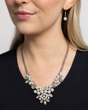 Fresh Facets - White Necklace - Paparazzi Accessories Necklace Bedazzle Me Pretty Mobile Fashion Boutique