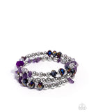 Fresh Fantasy - Purple Bracelet - Paparazzi Accessories Bracelet Bedazzle Me Pretty Mobile Fashion Boutique