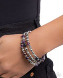 Fresh Fantasy - Purple Bracelet - Paparazzi Accessories Bracelet Bedazzle Me Pretty Mobile Fashion Boutique