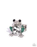 Frog Prince - Green Ring - Paparazzi Accessories Ring Bedazzle Me Pretty Mobile Fashion Boutique