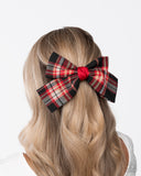 Front BOW Seat - Red Hair Clip - Paparazzi Accessories Hair Clip Bedazzle Me Pretty Mobile Fashion Boutique