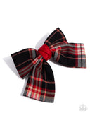Front BOW Seat - Red Hair Clip - Paparazzi Accessories Hair Clip Bedazzle Me Pretty Mobile Fashion Boutique