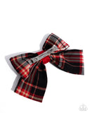 Front BOW Seat - Red Hair Clip - Paparazzi Accessories Hair Clip Bedazzle Me Pretty Mobile Fashion Boutique