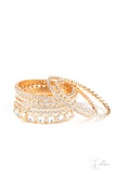 Future Fashionista - Gold - 2020 Zi Collection Bracelet - Paparazzi Accessories Bedazzle Me Pretty Mobile Fashion Boutique