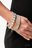 Future Fashionista - Gold - 2020 Zi Collection Bracelet - Paparazzi Accessories Bedazzle Me Pretty Mobile Fashion Boutique