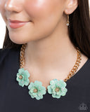 Gala Genre - Green Necklace - Paparazzi Accessories Necklace Bedazzle Me Pretty Mobile Fashion Boutique