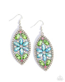 Gallant Garden - Blue Earrings - Paparazzi Accessories Earrings Bedazzle Me Pretty Mobile Fashion Boutique